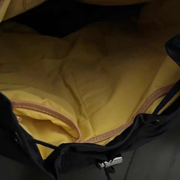 MZ Wallace Women’s Backpack in Black with Yellow Accents and includes pouch - Picture 4 of 6